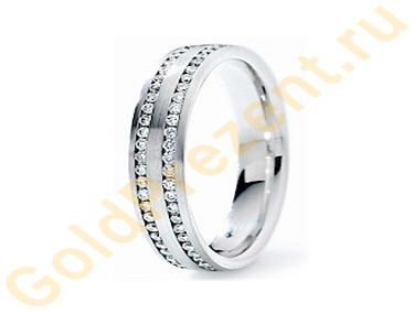Обручальное кольцо с бриллиантами, 106 шт. по 0,42 кар.