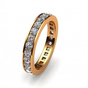 Обручальное кольцо с бриллиантами на заказ (26 шт., 0.035 карат), из желтого золота 585 пробы. Вес: 2,83гр. Цена: от 100675 руб.
Заказать