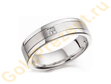 Обручальное кольцо с бриллиантом 0,07 кар.