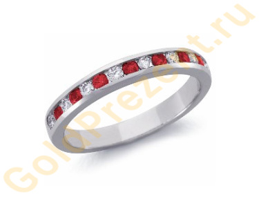 Обручальное кольцо с рубинами
